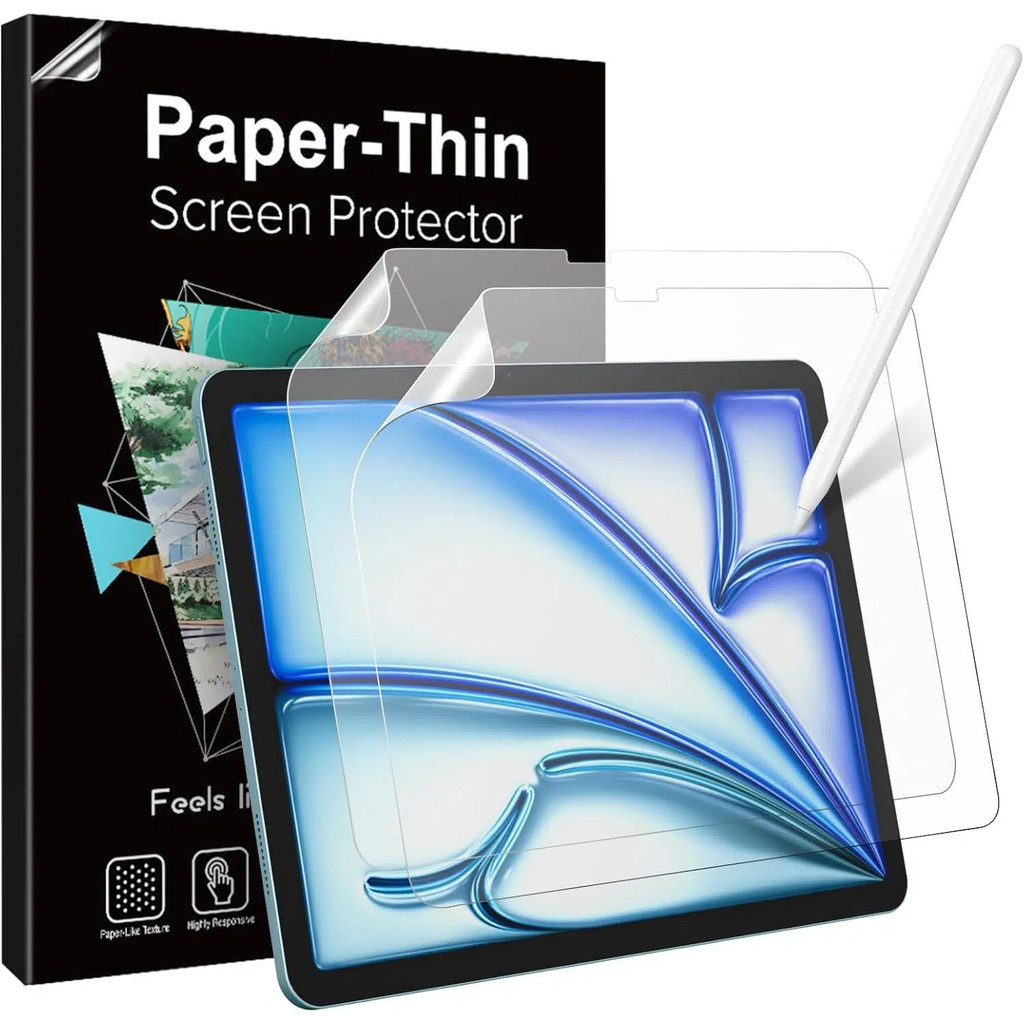 TiMOVO 2 Gói Giấy Bảo Vệ Màn Hình Cho iPad Air 13 Inch (M3 / M2-2025 / 2024), Tấm Bảo Vệ Màn Hình Ph