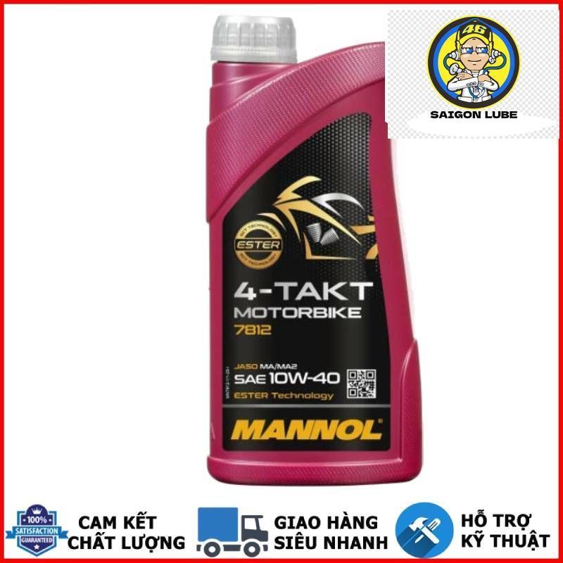 Nhớt tổng hợp MANNOL Motorbike 4-Takt 7812 dành cho xe số, côn tay, PKL