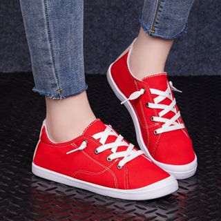 Giày Nữ Plus Size Giày Vải Nhẹ Đế Mềm Đế Bằng Gót Giày Nữ Giày Lười Giày20260123