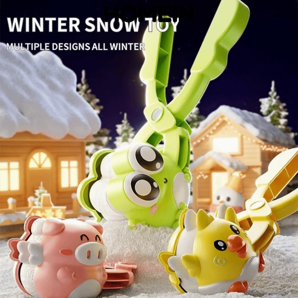 HOMEIN Snowball Maker, Chick Frog Snowball Clip Toy, Snow Sand Clip Piglet Clip On Snowball Maker Đồ