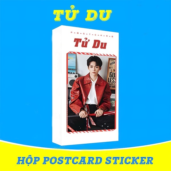 Hộp postcard sticker Tử Du lomo card nhãn dán Ziyu