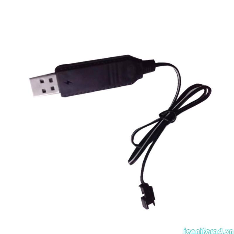 Jenniferad USB 3 7V 18650 Bộ sạc USB 2Pin Cáp sạc đồ chơi điện cho điều khiển từ xa