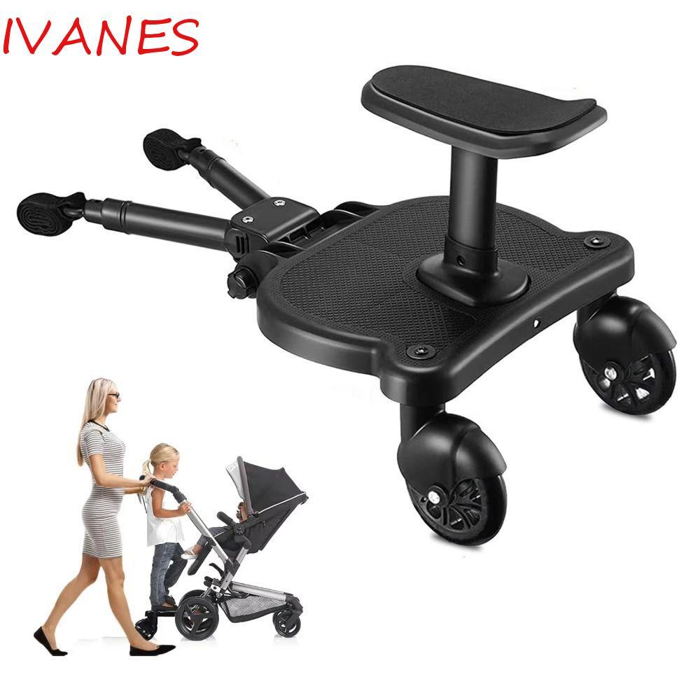 Bảng Đứng Xe Đẩy IVANES, Bộ Chuyển Đổi Bàn Đạp Xe Đẩy 55lbs, Phụ Kiện Cho Bé 2 Trong 1 Ngồi Và Đứng 