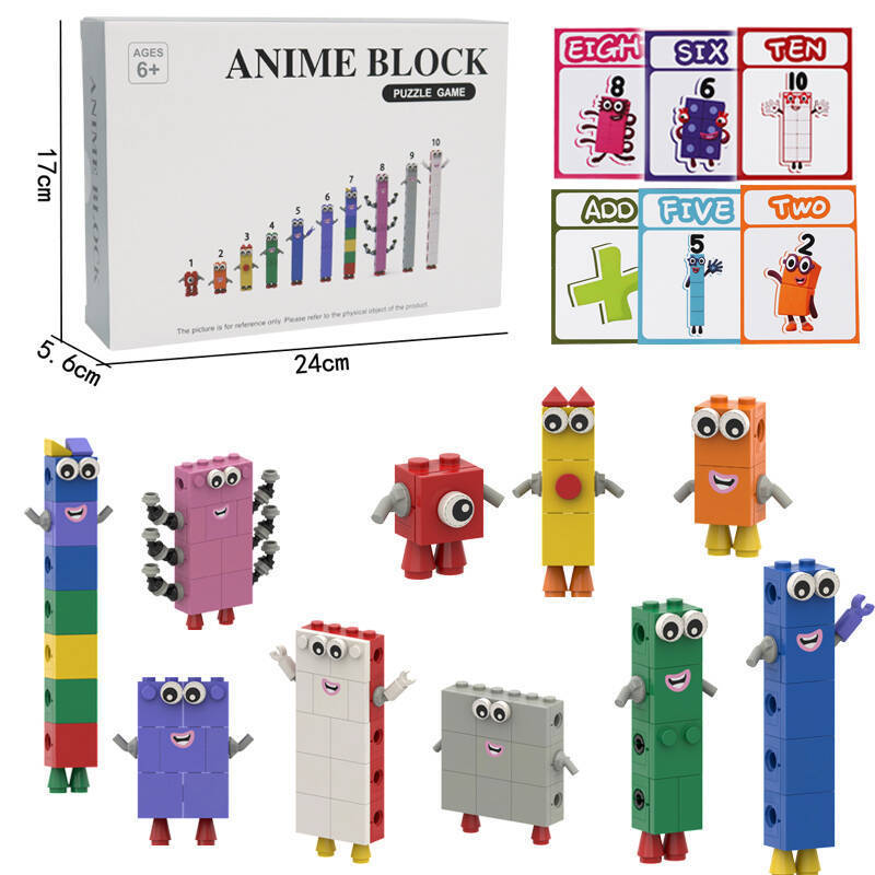MathLink Cubes Numberblocks 1-10 Bộ Hoạt Động Học Tập Đếm Khối Kết Nối Khối Đồ Chơi E