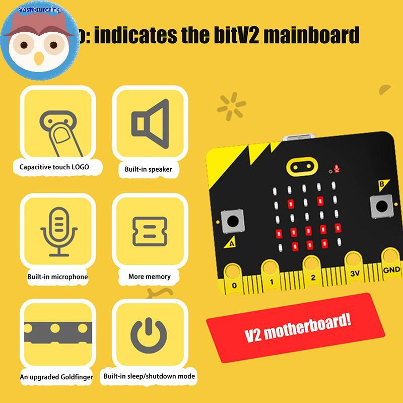 Vast Micro: Bit V2 Micro Bit Go Edition BBC Microbit Dành Cho Trẻ Em DIY Ban Phát Triển BBC Microbit