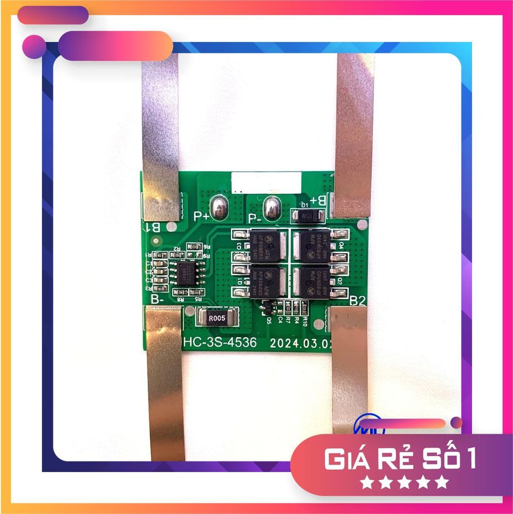 Mạch sạc xả pin lithium 3S 20A có CHIP + kẽm 12.6V chuyên dụng chất lượng cao, ic quản lý xịn
