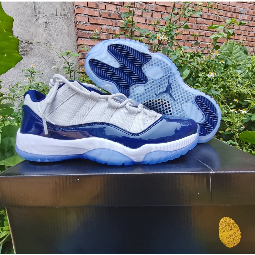 Jordan Air Jordan 11 retro Low-Top Patent Da Vải Hợp Thời Trang Nhẹ Chống Trơn Trượt Giày Bóng Rổ