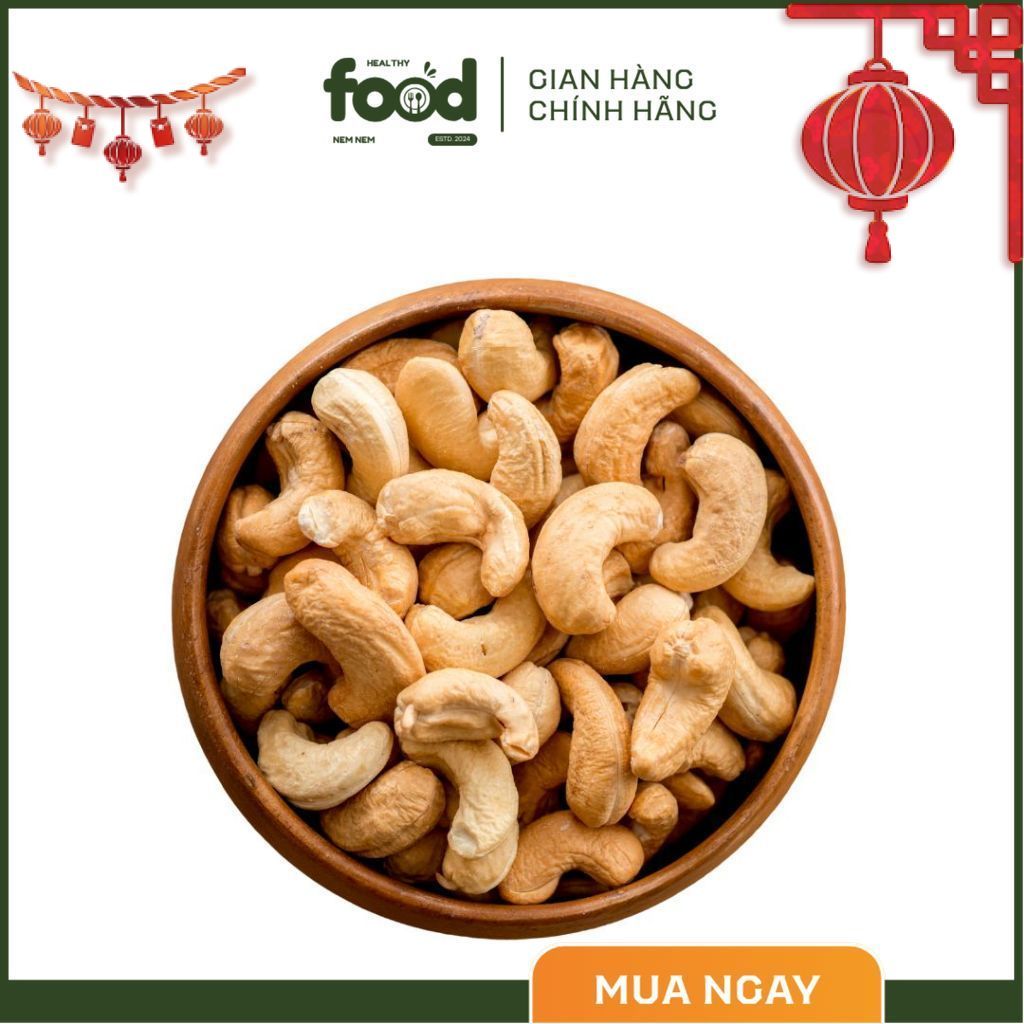 Hạt Điều Rang Muối Nguyên Hạt | Ăn Vặt Healthy Bổ Dưỡng | Nem Healthy Food