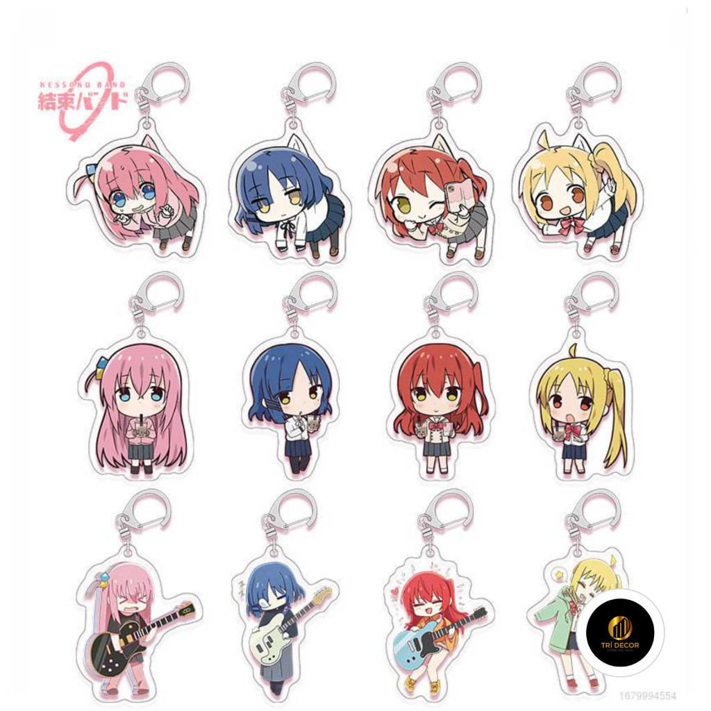 Mô hình Bocchi The Rock Móc Khóa Hoạt Hình Gotou Hitori Ijichi Nijika Dễ Thương