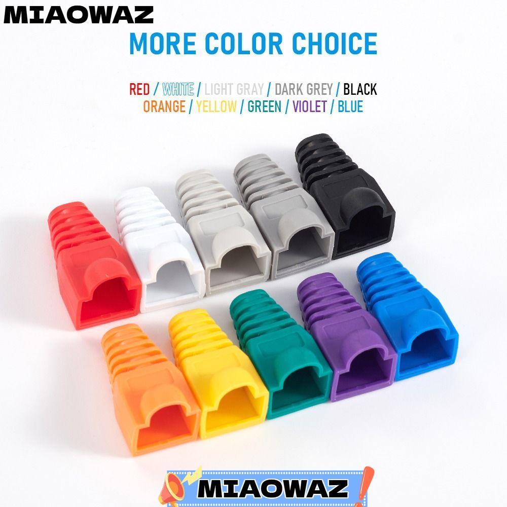 MIAOWAZ 100 Cái OD6.5 Đầu Nối Cáp, CAT5e CAT6 RJ45 Ethernet Boot CoverNetwork Cable Cap, Chất Lượng 