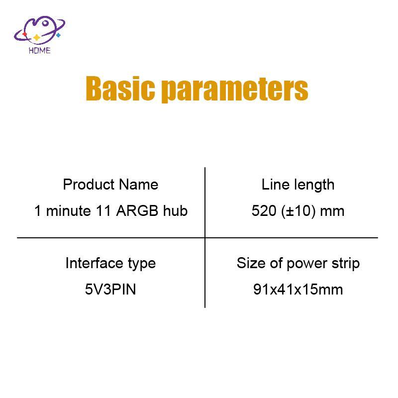 {maysuper} Quạt làm mát PC ARGB HUB 1 đến 11 5V 3Pin LED Strip Light HUB Adapter SATA Power ARGB Fan