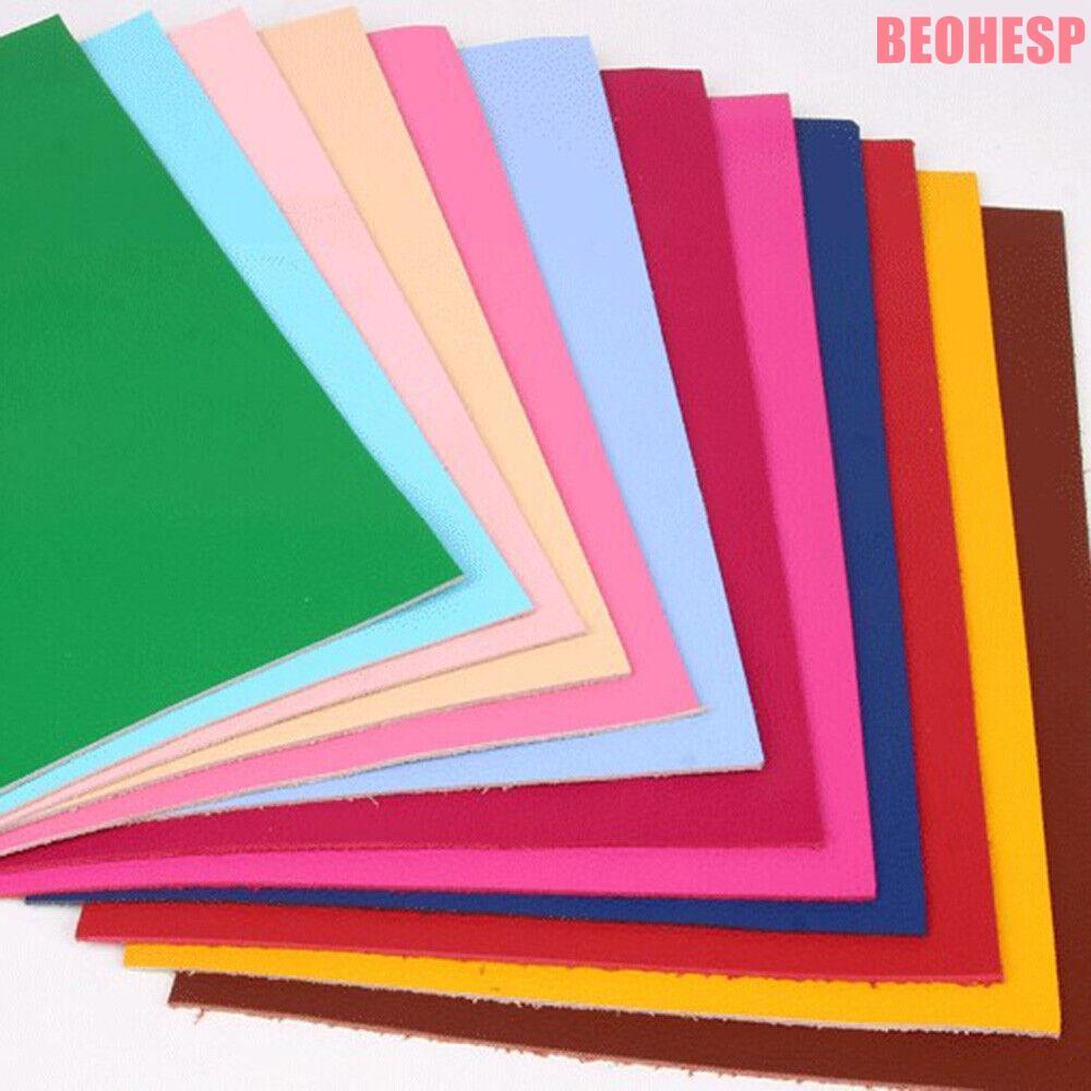 BEOHESP Da Bò Cứng, Tấm Vải 20 * 30CM Da Oxhide Thật, DIY Làm Ví Găng Tay Vải