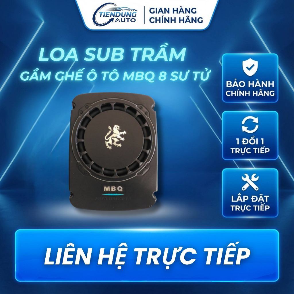 New   Loa Sub Trầm Gầm Ghế Ô Tô MBQ 8 Sư Tử - MBQ 800RL Cao Cấp