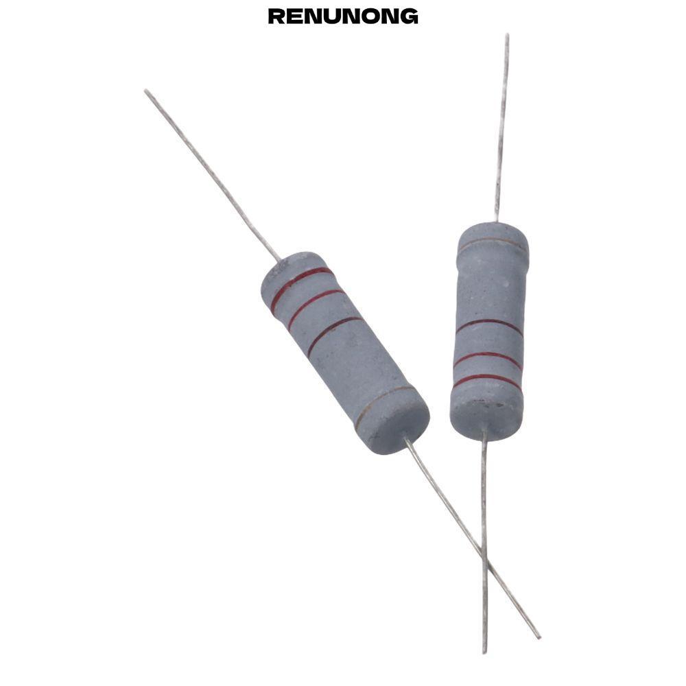 Điện trở RENUNONG 220 Ohm, Điện trở màng oxit kim loại Chì hướng trục, Độ chính xác cao 5W 5% Chịu l