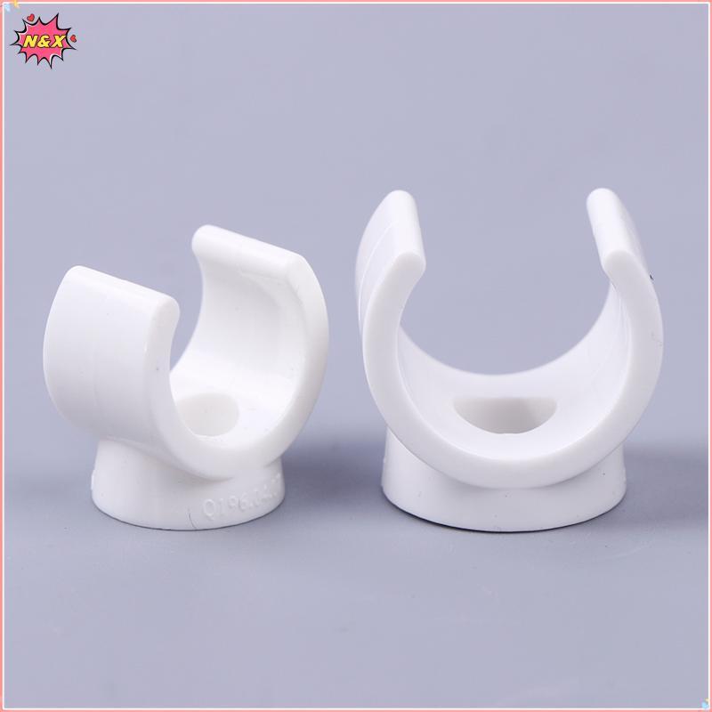 N & X 20 Cái 20mm PVC Kẹp Nước Kẹp Đầu Nối Phù Hợp Cho 0.5 / 0.79 Inch OD Khay TV Ống Móc Treo Ống H