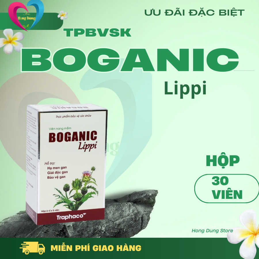TPBVSK Boganic Lippi Traphaco - Hỗ Trợ: Giải Độc Mát Gan, Hạ Men Gan, Giảm Mỡ Máu, Tăng Cường Chức N