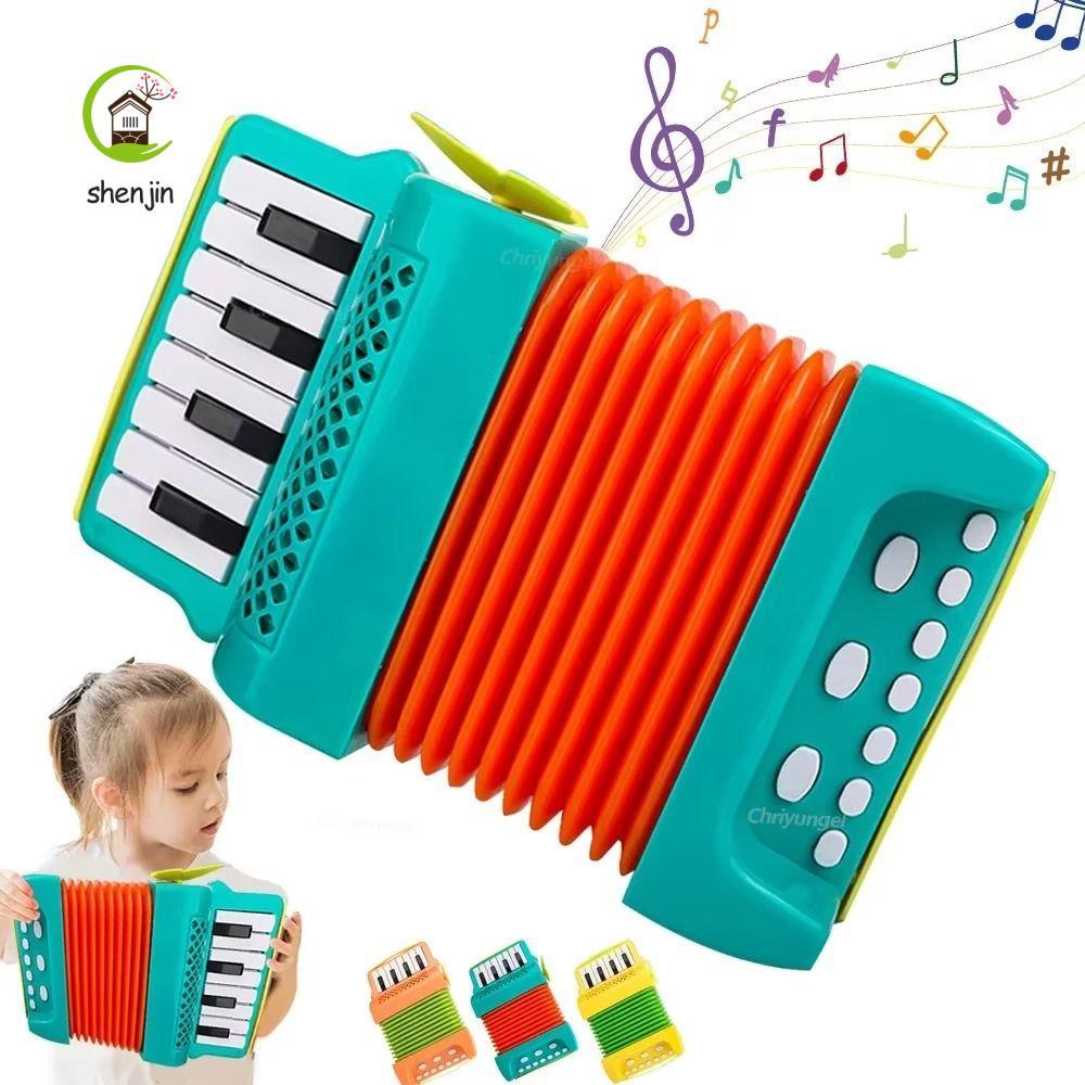 shenjin SHENJIN Đồ chơi Accordion cho trẻ em, Nhạc cụ tập thể dục Khai sáng âm nhạc Nhạc cụ Accordio
