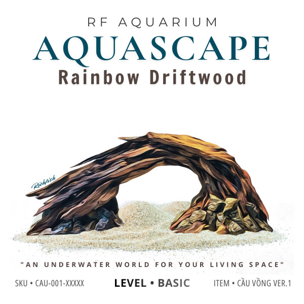 Hardscape Cầu Vồng Ver.1 l Layout Trang Trí Bể Thủy Sinh Đa Dạng Kích Thước | RF Aquarium