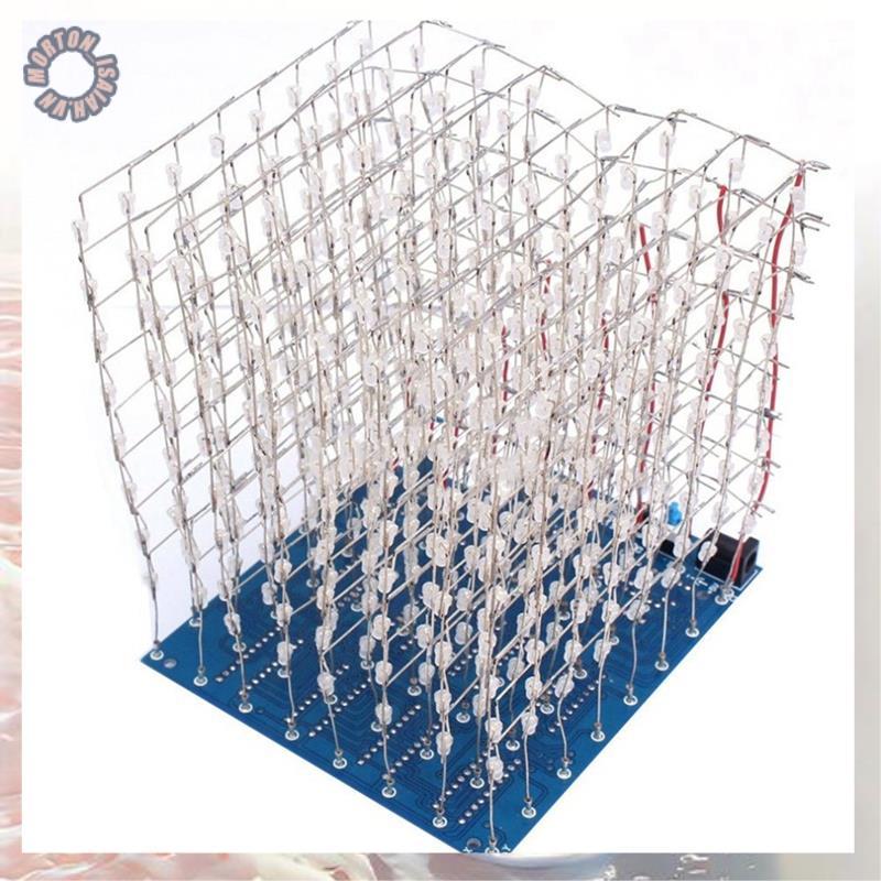 [VNG3] 3D8 8x8x8 3D Led Cube Light DIY Kit Bộ dự án hàn 4.5-5.5V Squared DIY Kit Cube Hàn Kit LED Cu