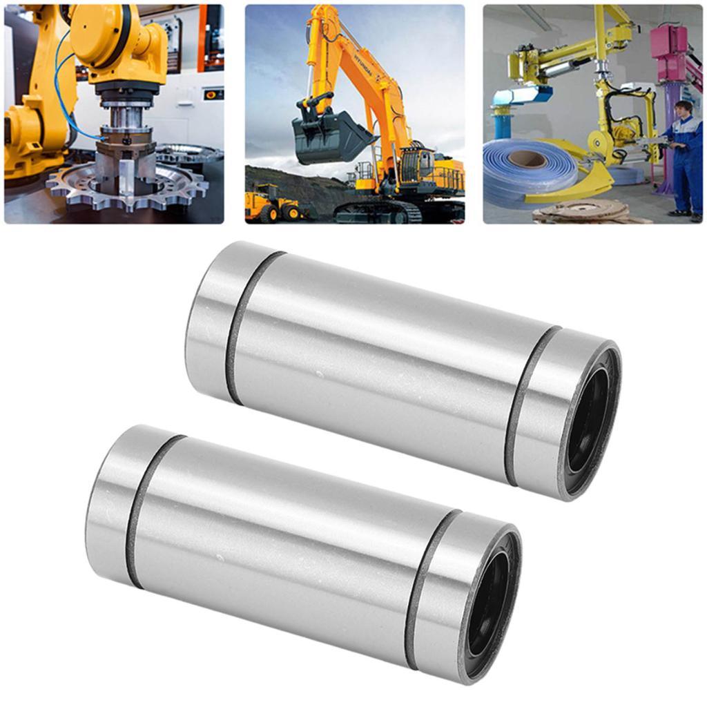 rrianfo 2 Chiếc Vòng Bi Chuyển Động Tuyến Tính LM20LUU Bushing Mang 20mm ID 32mm OD 80mm Chiều Dài c