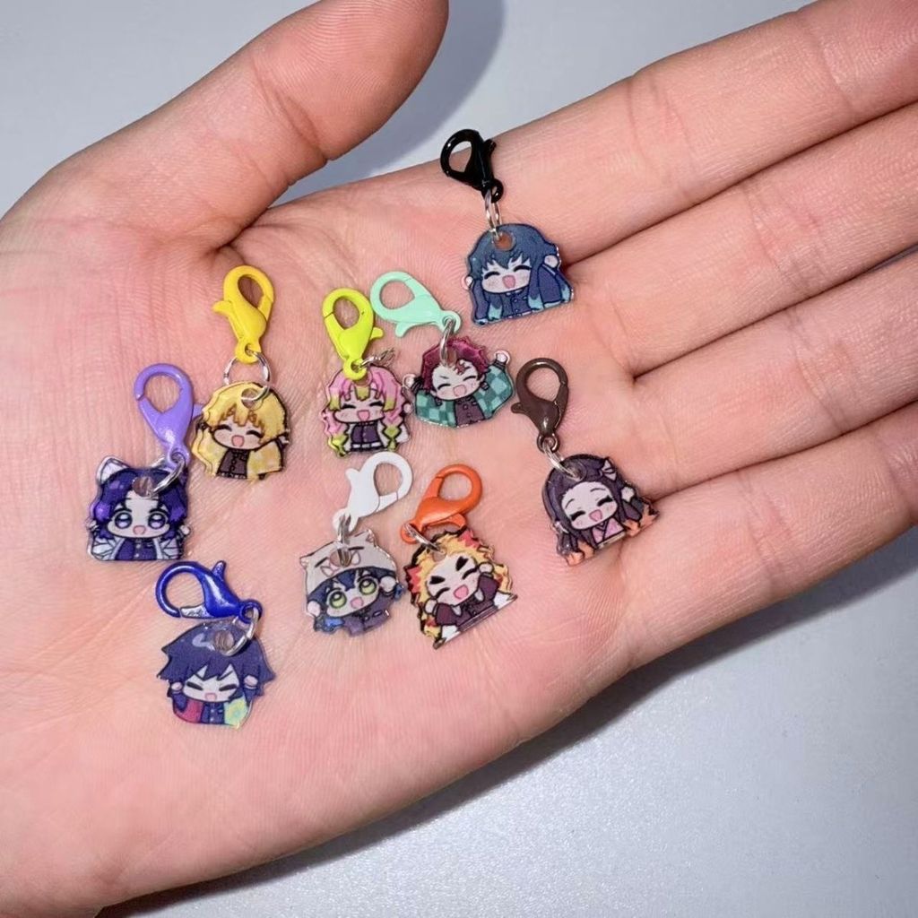 Thanh Gươm Diệt Quỷ Móc khóa Anime Phụ kiện treo Anime Móc khóa Acrylic Anime Dễ thương Mini Độc đáo