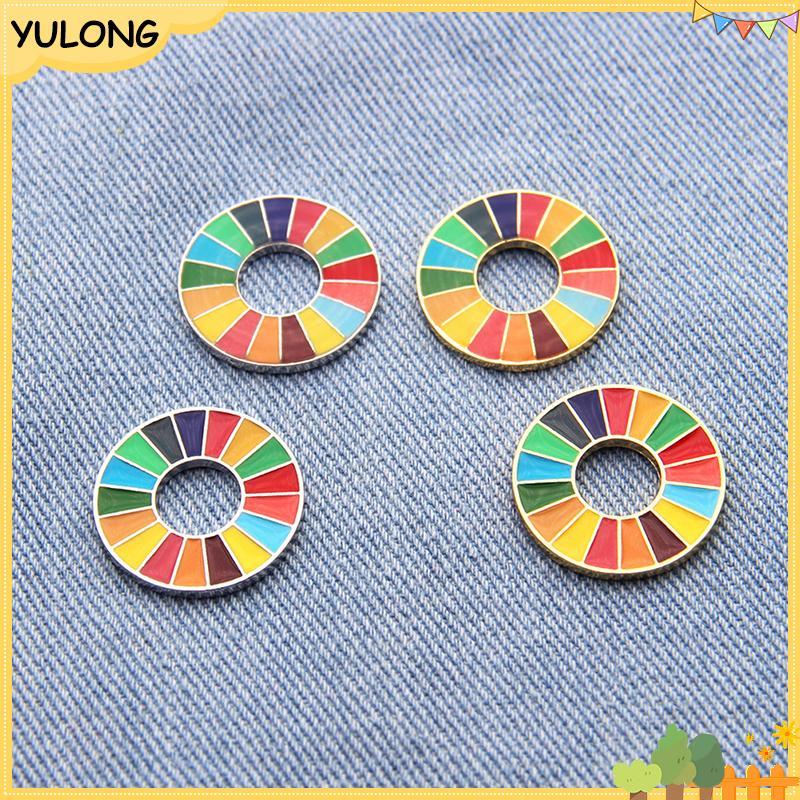 YU Enamal 17 Màu Mục tiêu phát triển bền vững Trâm cài Liên Hợp Quốc SDG Pin NG