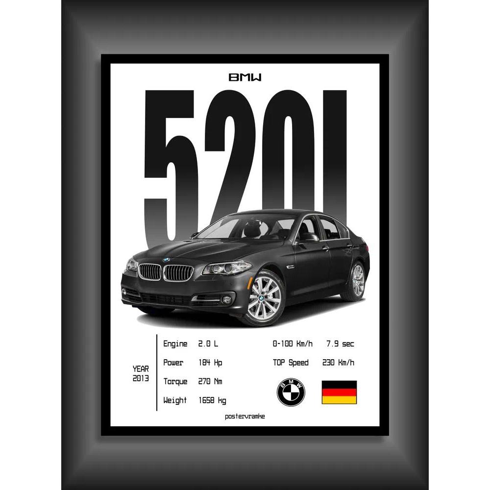 Poster ô tô vải 1 mảnh BMW F10 520i