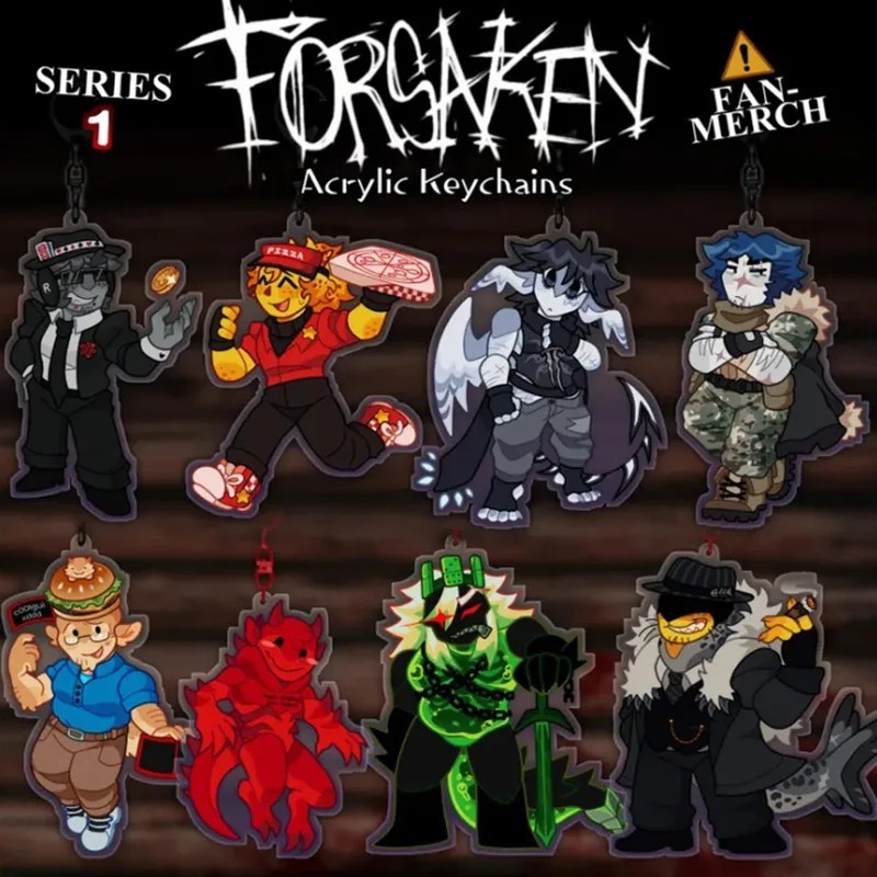 Móc khóa Forsaken Roblox Mica Acrylic mô hình Chance Elliot Two Time Guest 1337 007n7 Coolkidd 1.1.1