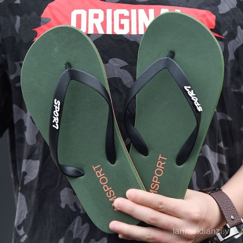 Channel Tiger Flip-Flops Nam Mùa Hè Chống Trơn Trượt Dép Dép xỏ ngón thông thường Cao Su Mặc-