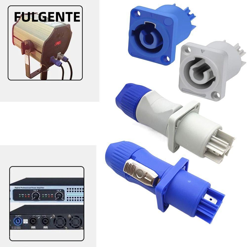 FULGENTE NAC3FCA NAC3FCB AC Nam Cắm, 3 PIN 250V Powercon Connector, 3 Pin Nam Cắm Xanh Trắng 20A Ổ C