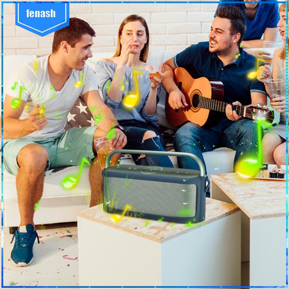 Hộp đựng silicon Vỏ loa tương thích Bluetooth chống rơi có dây đeo vai cho Anker Soundcore Motion X6