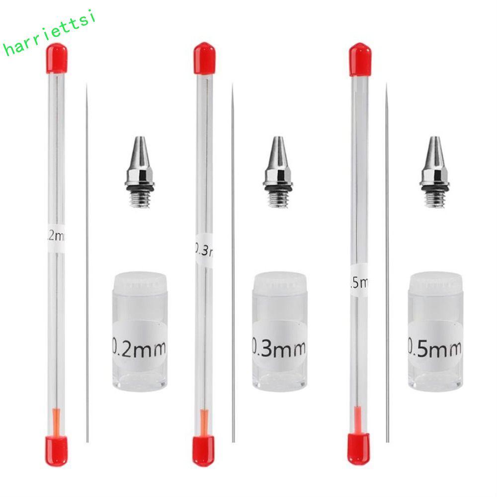 HARRIETTSI Airbrush Vòi phun Nắp phun Công cụ phun sơn Phụ kiện phun sơn 0,2mm / 0,3mm / 0,5mm cho A