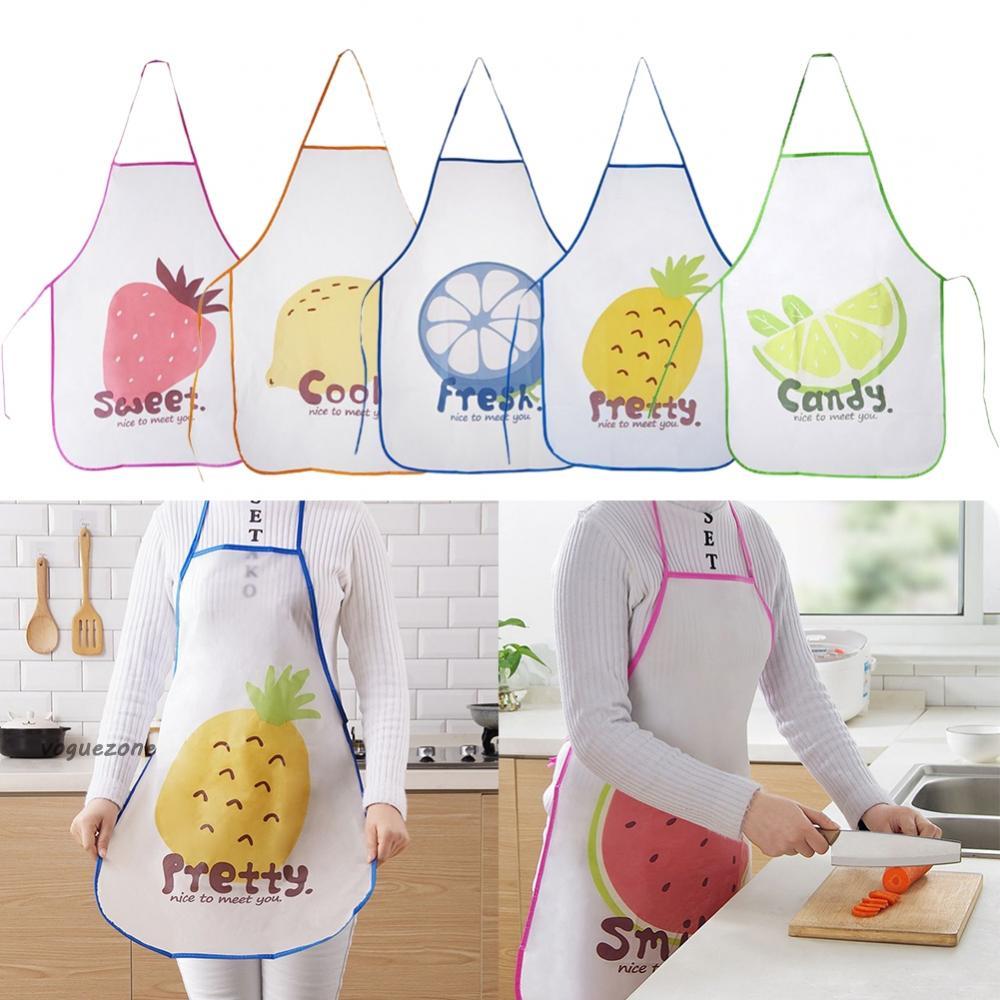 #VOGUEZ#Waterproof Cooking Bib Antioil Apron Transparent For Adult Size Easy to Clean