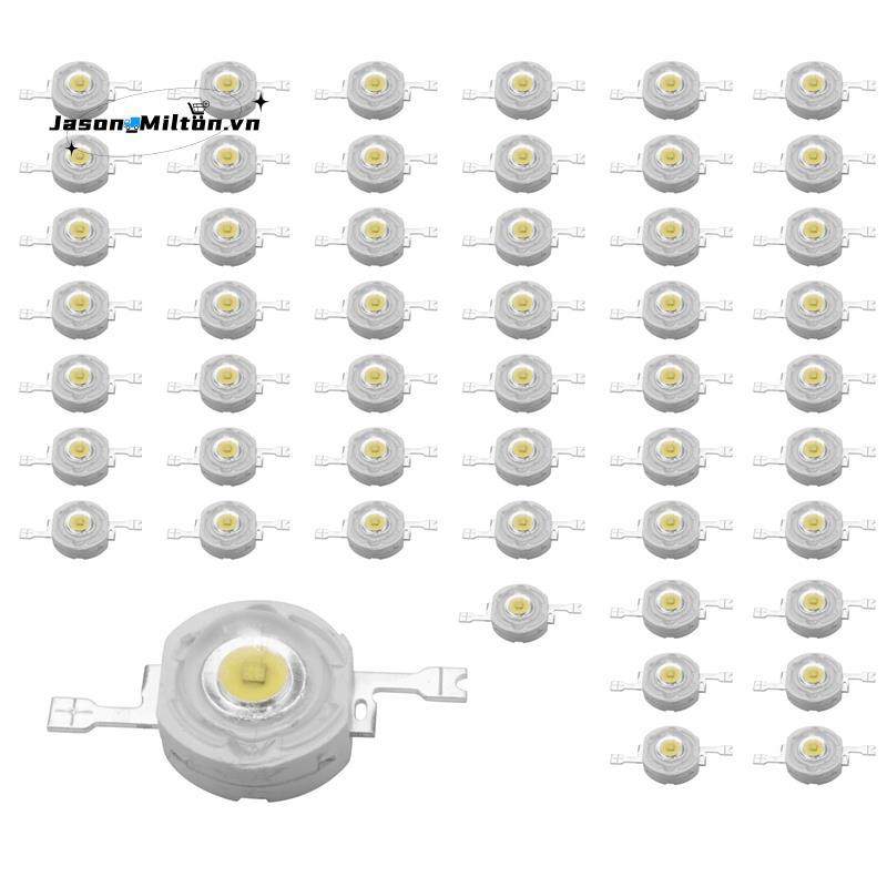 50 Chiếc 1W Diode Công Suất Cao Trắng Mát Hạt Led 1 Watt Chip Đèn 3V-3.4V