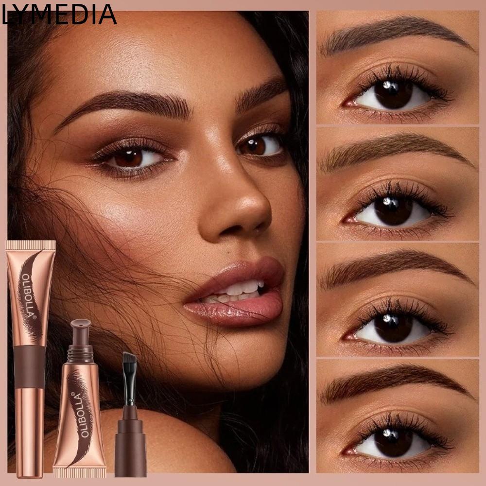 LYMEDIA Tear- Trang điểm lông mày, Màu sắc tự nhiên Kem nhuộm lông mày kéo dài đến 5 ngày, có cọ Kem