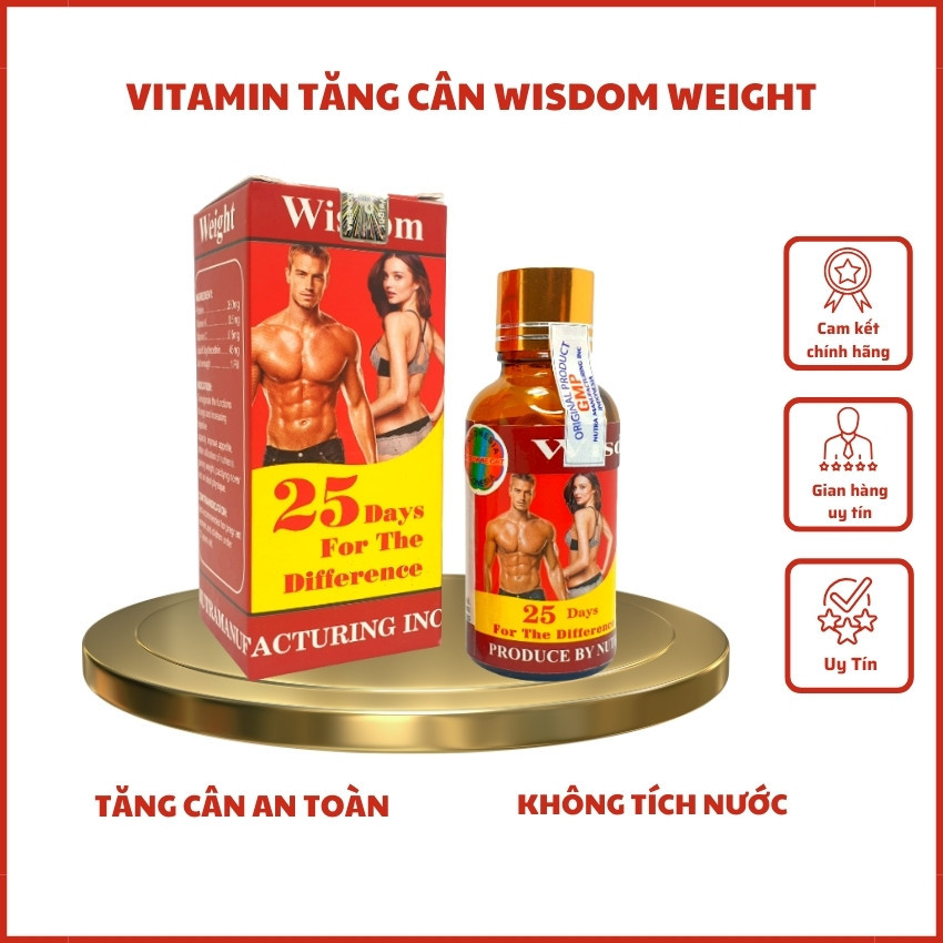 Vitamin wisdom weight, tăng cân wisdom weight chính hãng indo tăng cân an toàn không tích nước
