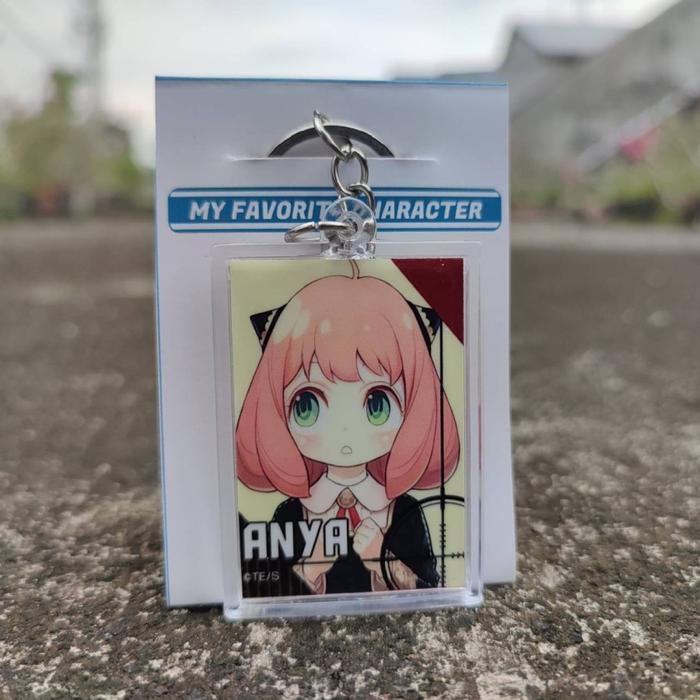KEYCHAIN ANYA YOR LOID GANTUNGAN KUNCI ANIME SPY X FAMILY GANCI - Anya A