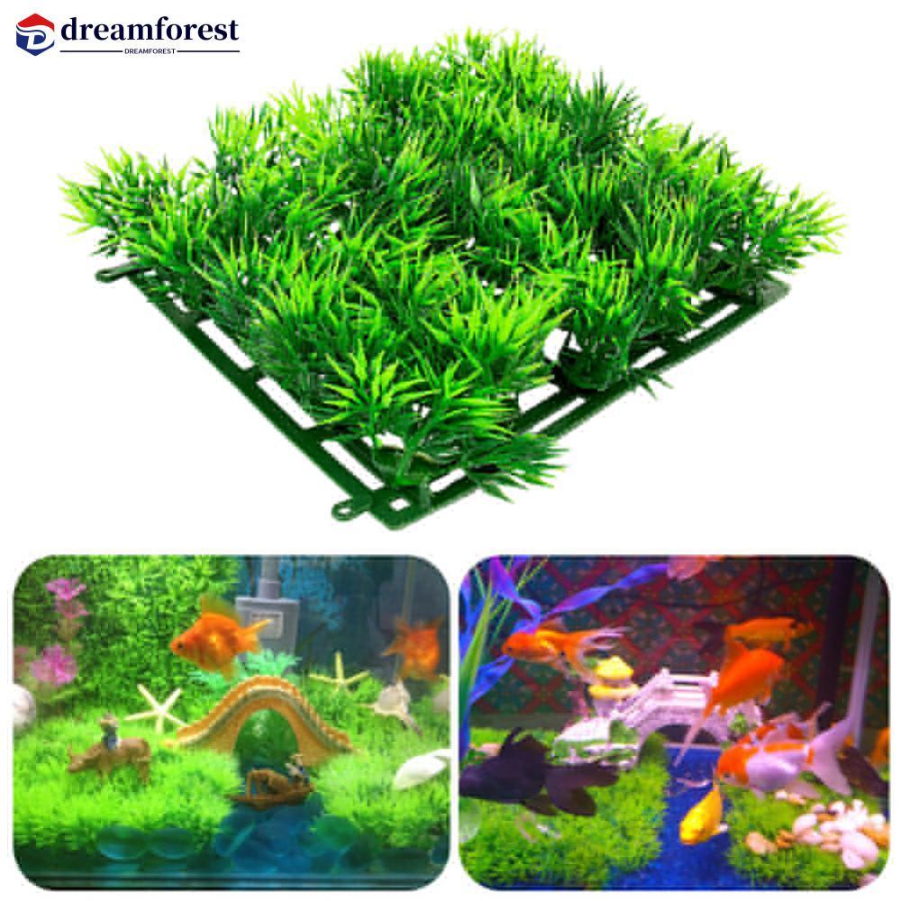 DREAMFOREST Xanh Nhân Tạo Cỏ Nhựa Cá Trang Trí Cây Bể Cá Bãi Cỏ Trang Trí Cảnh Quan H9Y3