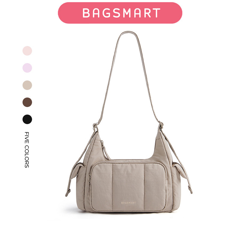BAGSMART Túi đeo chéo vai phồng cho nữ Túi xách Hobo nhẹ, chống thấm nước Túi phồng
