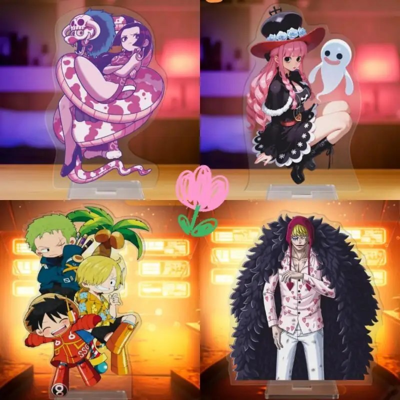 Standee anime One Piece mô hình mica trang trí Boa Hancock Perona Corazon Luffy Zoro Sanji Egghead Đ