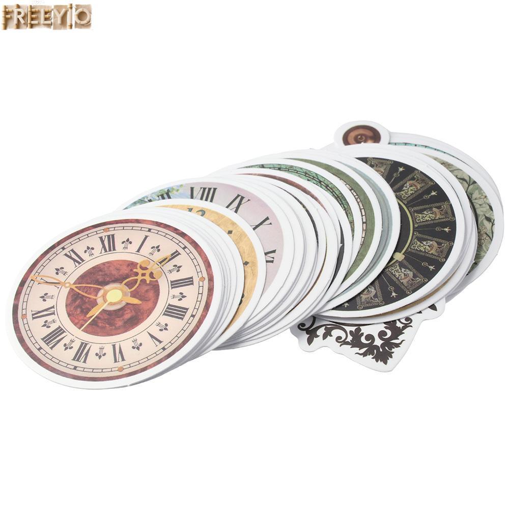 FREEYIO 100 CÁI Nhãn dán đồng hồ, Nhãn dán PVC nhiều màu, Nhãn dán sổ lưu niệm Nhãn dán trang trí DI