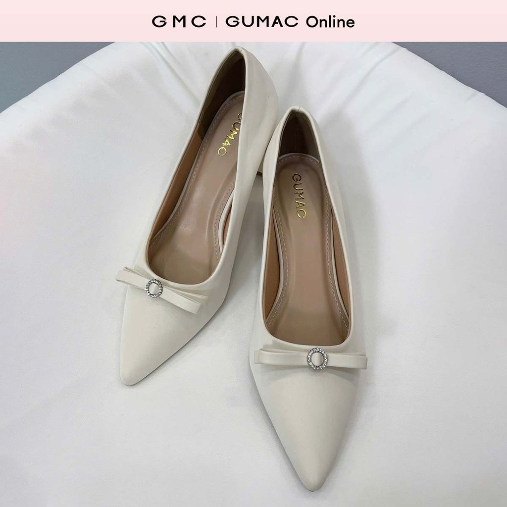 Giày cao gót nữ GUMAC đính nơ cách điệu GF12071