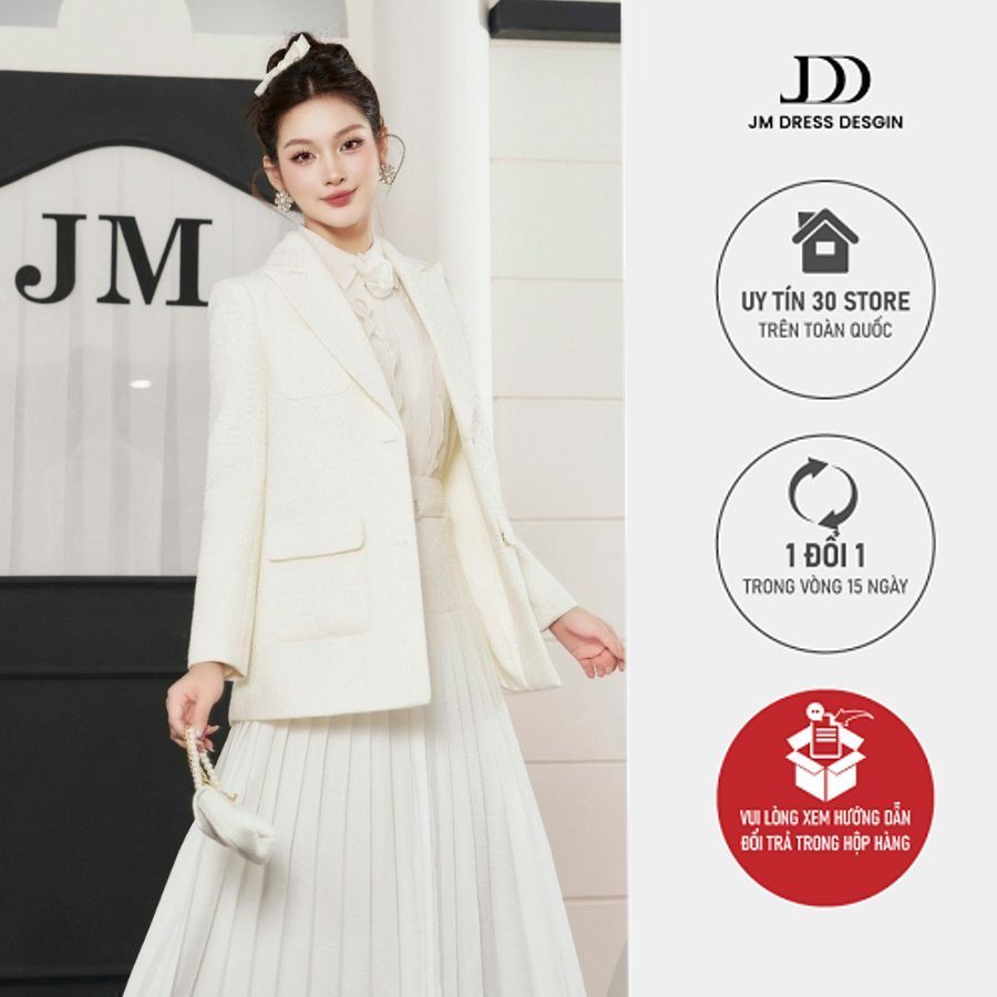 Áo Tweed thiết kế JM Dress Design 4 túi ốp ve mèo 5T12.2310TW