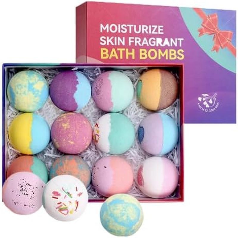 Bộ quà tặng RoseFlower Bath, 12 chiếc Bath s, Handmade & Tinh chất thực vật, chiết xuất tinh dầu thự