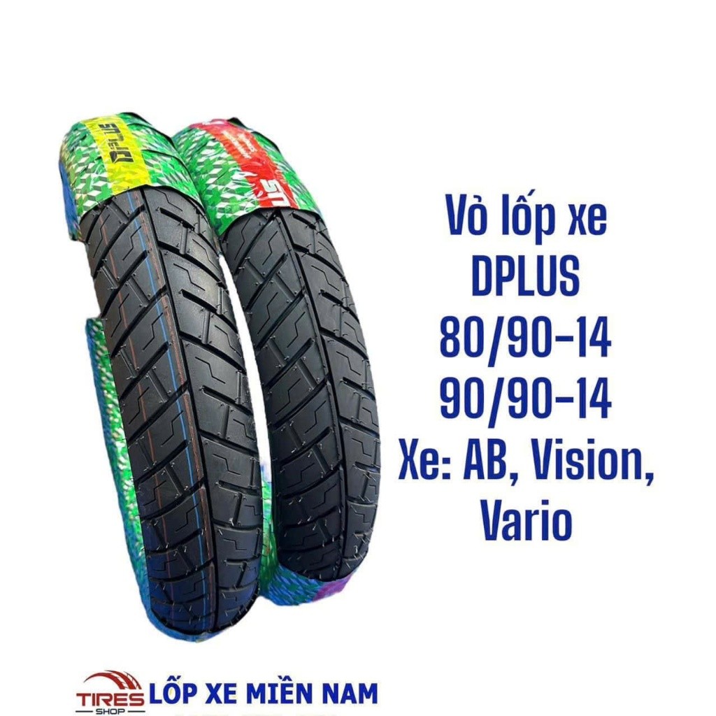 Lốp Xe Vision/AB/Vario/Click 125cc -  Không Ruột DPLUS Chính Hãng