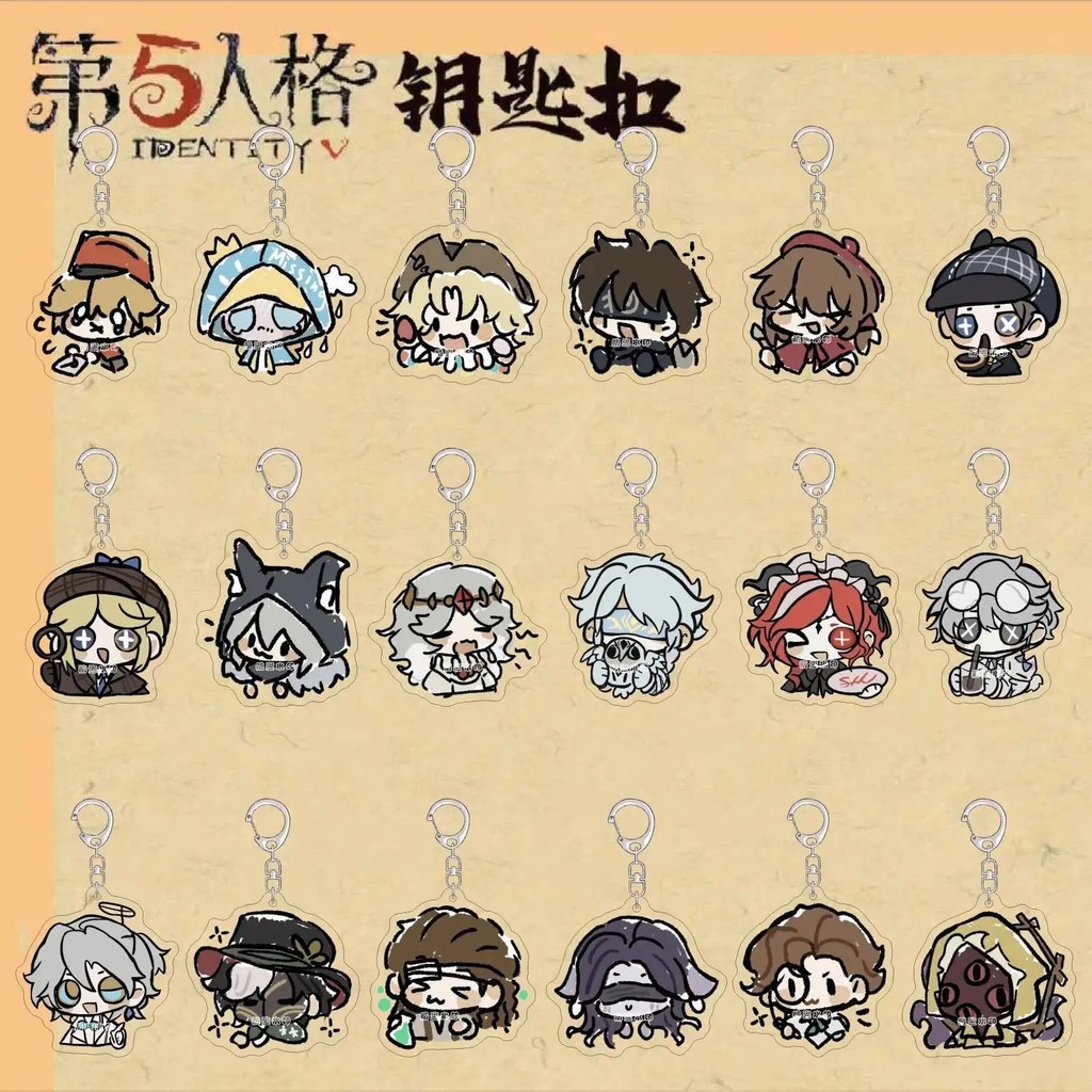 Móc khóa Identity V Eli Clark Edgar Valden Freddy Riley Acrylic Mica Chibi dễ thương trang trí cặp s