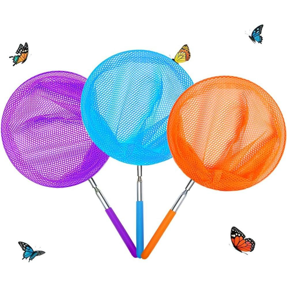 Lưới câu kính thiên văn cho trẻ em, dễ dàng mở rộng tới 34 inches và chống trượt, phù hợp để bắt bướ