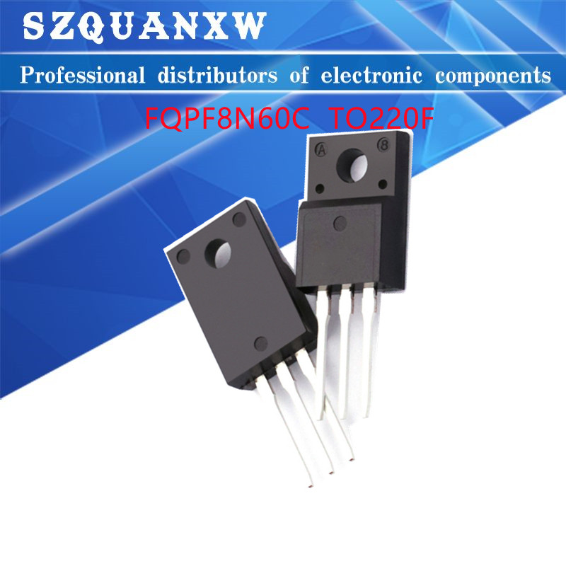 10 Cái / lốc Mới FQPF8N60C 8N60C 8A 600V TO-220 MOS FET FQP8N60C