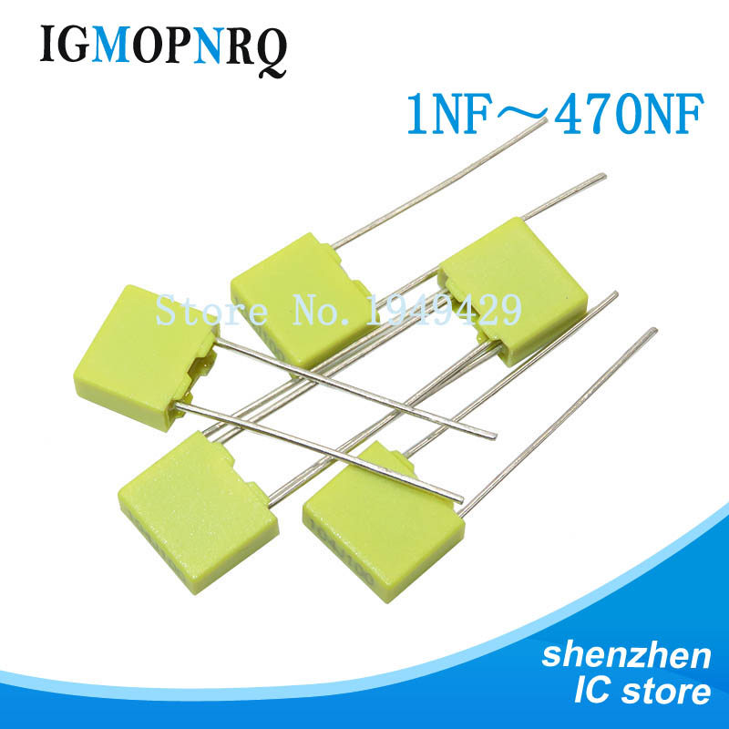 20 chiếc màng nhựa polypropylen an toàn 100V 1nF ~ 470nF 100nf 220nf 10nf 47nf 22nf 1nf 0.47 uf 0,1 