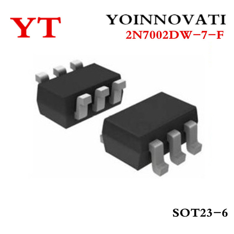 100 Cái / lốc 2N7002DW-7-F 2N7002DW-7 2N7002DW 702 SOT-363 IC Chất Lượng Tốt Nhất